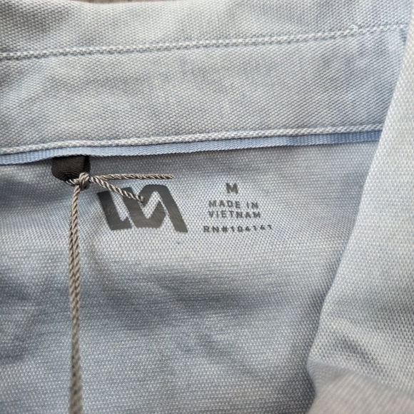 VRST Muted Denim Short Sleeve Button-Down Shirt New Men's Medium - Picture 4 of 9